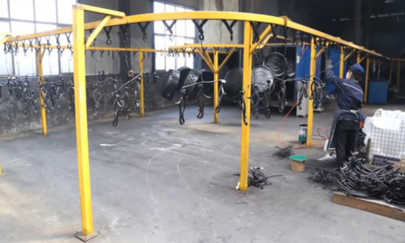 Powder coating line
